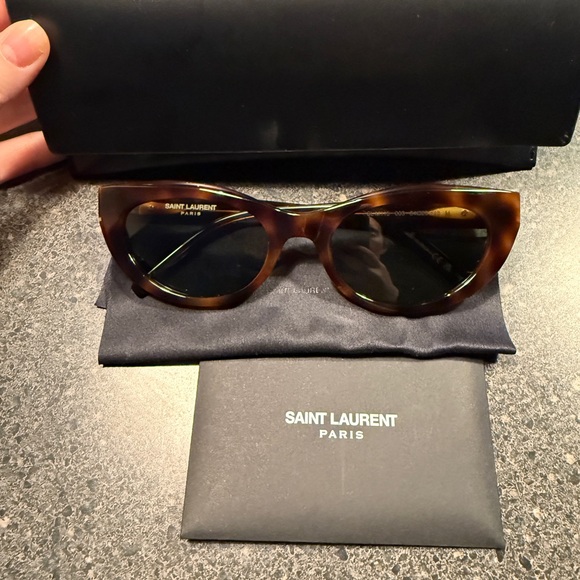 Saint Laurent Monogram Hinge Acetate 54MM Cat-Eye Sunglasses - Picture 2 of 8